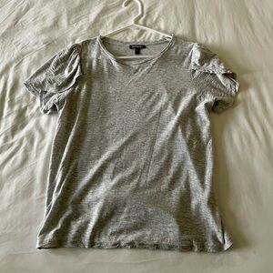 Express Gray Tulip Sleeve Women's T Shirt